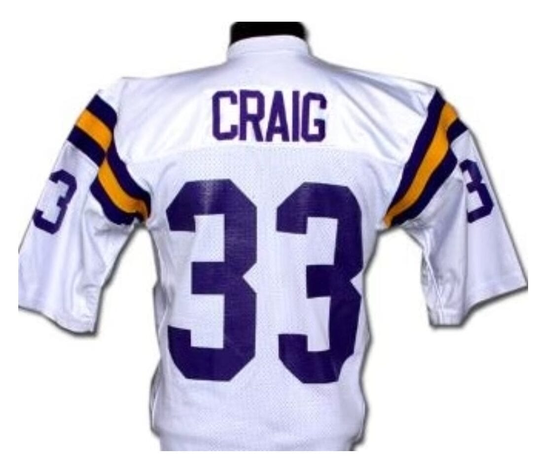 Roger Craig Jersey Minnesota Vikings Custom Throwback Football