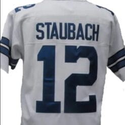 Roger Staubach Jersey Dallas Cowboys Custom Throwback Football White