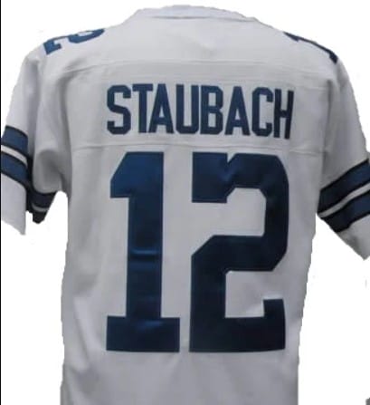 Roger Staubach Jersey Dallas Cowboys Custom Throwback Football White