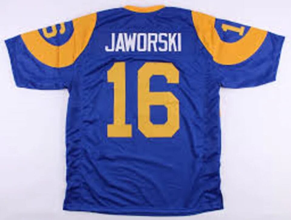 Ron Jaworski Jersey Los Angeles Rams Custom Throwback Football