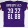 Purple People Eaters Jersey Minnesota Vikings Custom Throwback Football White