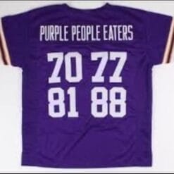 Purple People Eaters Jersey Minnesota Vikings Custom Throwback Football White