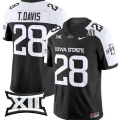 Troy Davis Jersey #28 Iowa State Cyclones Vapor Limited College Football Stitched Black Alternate