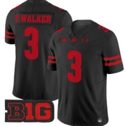 Tawee Walker Jersey #3 Wisconsin Badgers Vapor Football Stitched Black