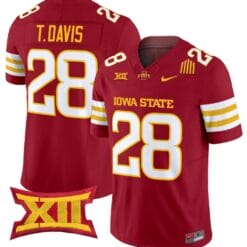 Troy Davis Jersey #28 Iowa State Cyclones Vapor Limited College Football Stitched Cardinal