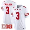 Tawee Walker Jersey #3 Wisconsin Badgers Vapor Football Stitched White