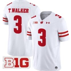 Tawee Walker Jersey #3 Wisconsin Badgers Vapor Football Stitched White