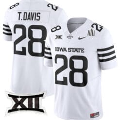 Troy Davis Jersey #28 Iowa State Cyclones Vapor Limited College Football Stitched White Limited