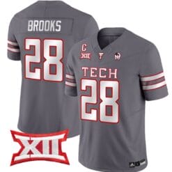 Tahj Brooks Jersey #28 Texas Tech Red Raiders Vapor Limited Football Grey