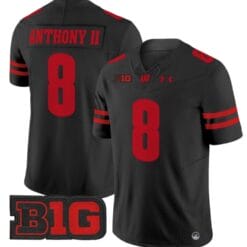 Vinny Anthony II Jersey #8 Wisconsin Badgers Vapor Football Stitched Black
