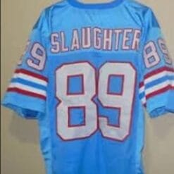 Webster Slaughter Jersey Houston Oilers Custom Throwback Football Blue