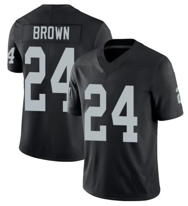 Willie Brown Jersey Oakland Raiders Custom Throwback Football Black