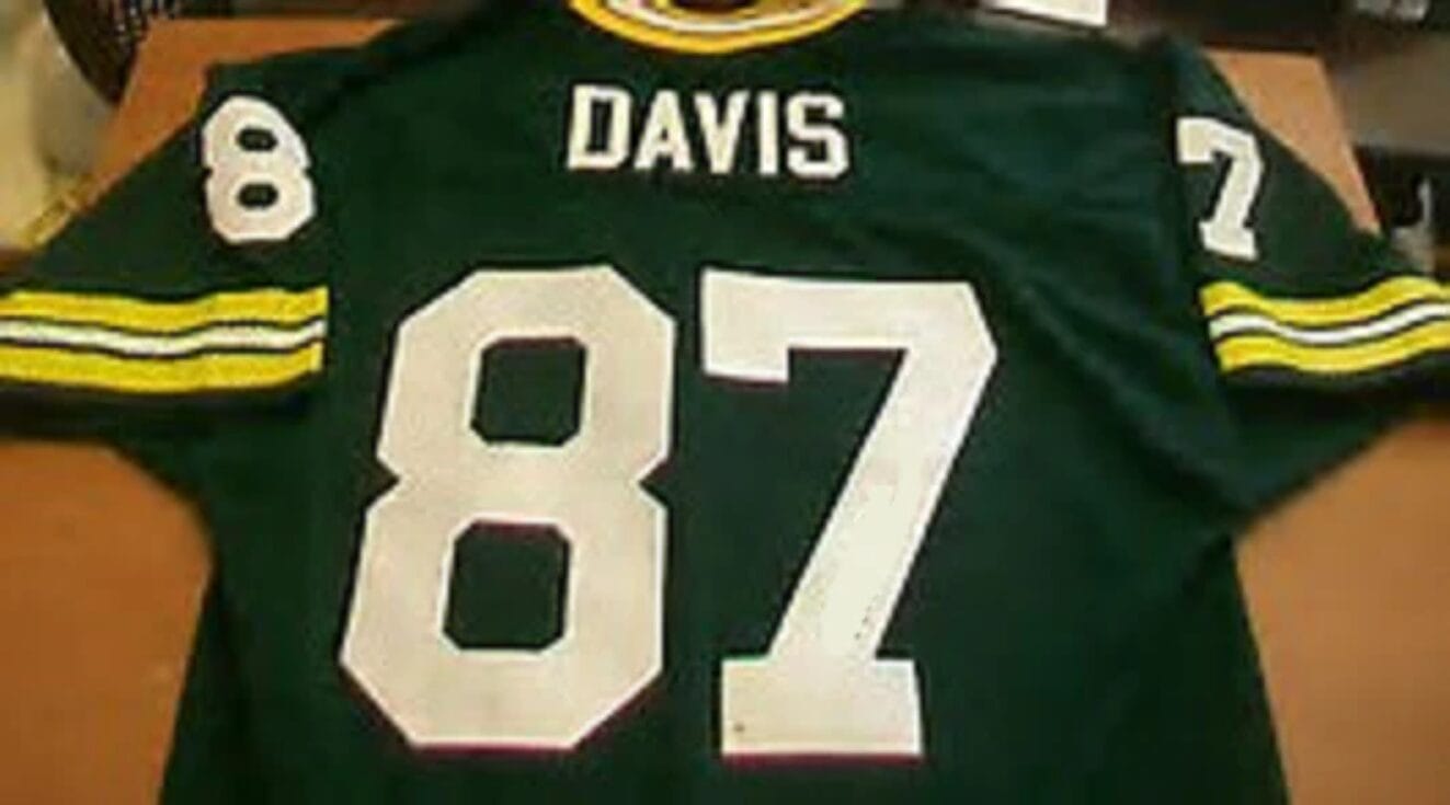 Willie Davis Jersey Green Bay Packers Custom Throwback Football