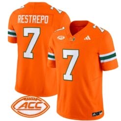 Xavier Restrepo Jersey #7 Miami Hurricanes Vapor Football Stitched Orange