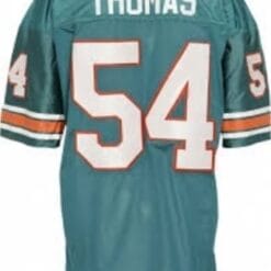 Zach Thomas Jersey Miami Dolphins Custom Throwback Football Green
