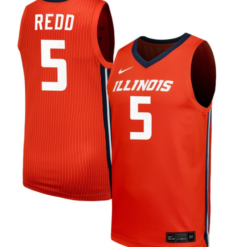 AJ Redd Jersey #5 Illinois Fighting Illini NIL Basketball Orange