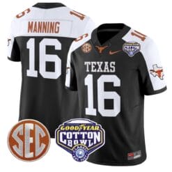 Arch Manning Jersey #16 Texas Longhorns Cotton Bowl Patch Stitched Alternate Football