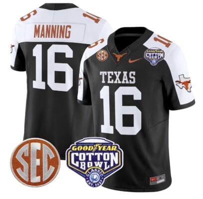 Arch Manning Jersey #16 Texas Longhorns Cotton Bowl Patch Stitched Alternate Football