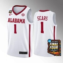 Alabama Crimson Tide #1 Mark Sears Jersey 2024 NCAA March Madness Final Four