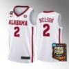 Alabama Crimson Tide #2 Grant Nelson Jersey 2024 NCAA March Madness Final Four