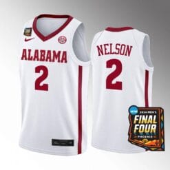 Alabama Crimson Tide #2 Grant Nelson Jersey 2024 NCAA March Madness Final Four