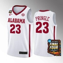 Alabama Crimson Tide #23 Nick Pringle Jersey 2024 NCAA March Madness Final Four