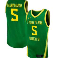 Amina Muhammad Jersey #5 Oregon Ducks NIL Basketball Green