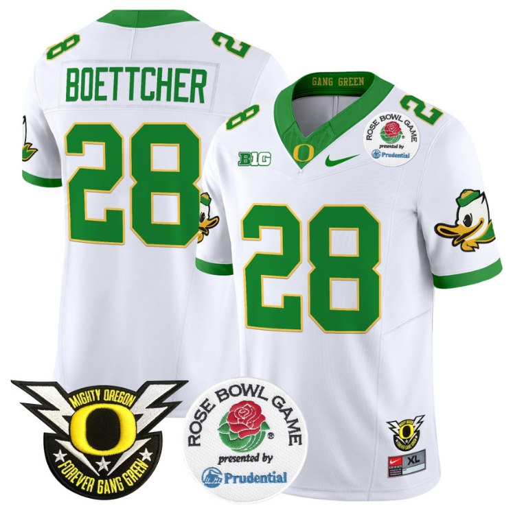 Bryce Boettcher Jersey #28 Oregon Ducks Football 2024 Rose Bowl Alternate - Image 3