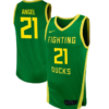 Brandon Angel Jersey #21 Oregon Ducks NIL Basketball Green