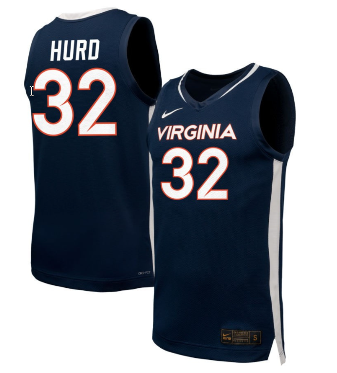 Breona Hurd Jersey #32 Virginia Cavaliers NIL Basketball Navy