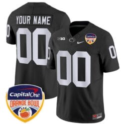 Alternative view of Custom Penn State Nittany Lions Jersey Name, Number Orange Bowl Patch Stitched Alternate Football