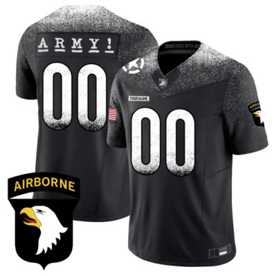 Custom Army Black Knights Jersey Name, Number 101st Airborne Division Honoring