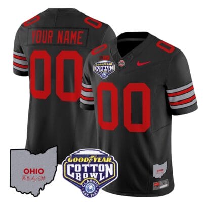 Custom Ohio State Buckeyes Jersey Name, Number Cotton Bowl Patch Stitched Football