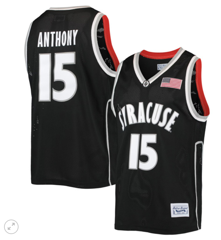 Carmelo Anthony Jersey #15 Syracuse Orange College Basketball Stiched Alumni