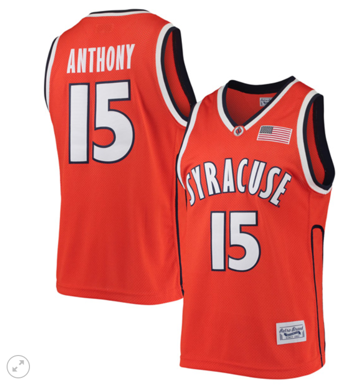 Carmelo Anthony Jersey #15 Syracuse Orange College Basketball Stiched Alumni - Image 4