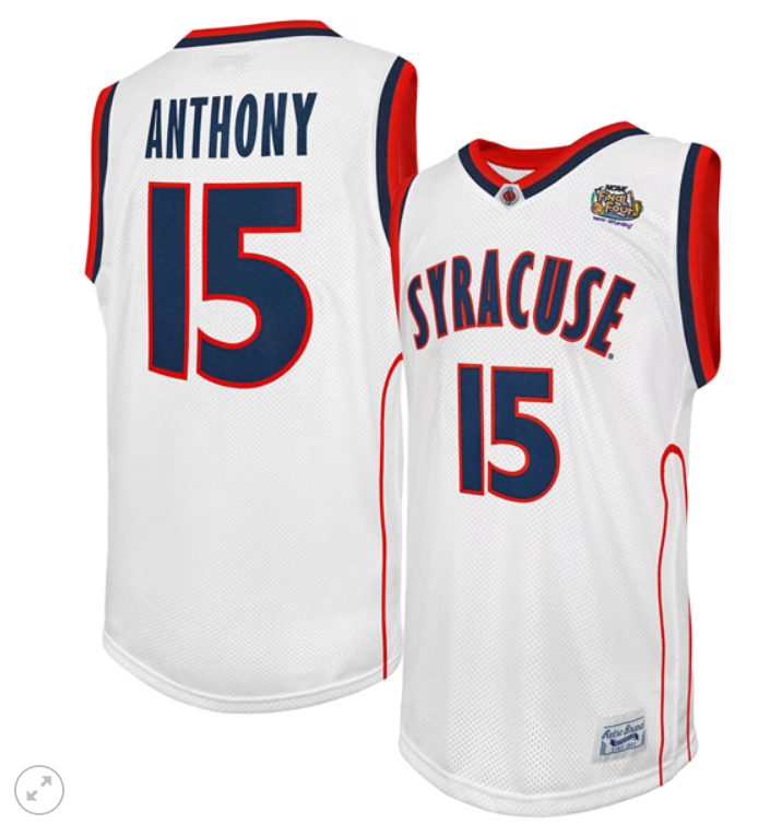 Carmelo Anthony Jersey #15 Syracuse Orange College Basketball Stiched Alumni - Image 3