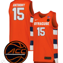 Alternative view of Carmelo Anthony Jersey #15 Syracuse Orange College Basketball Stiched Alumni