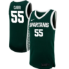 Coen Carr Jersey #55 Michigan State Spartans NIL Basketball Green