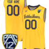 Custom California Golden Bears Jersey Basketball Performance Stiched Gold
