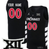 Custom Cincinnati Bearcats Jersey College Basketball Game Stiched Black