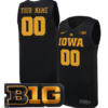 Custom Iowa Hawkeyes Jersey College Basketball Stiched Black