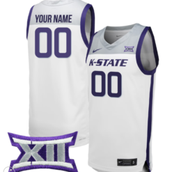 Custom Kansas State Wildcats Jersey College Basketball Stiched White