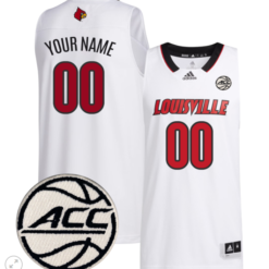 Custom Louisville Cardinals Jersey College Basketball Stiched Game White