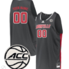 Custom Louisville Cardinals Jersey College Basketball Stiched Retro Grey