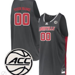Custom Louisville Cardinals Jersey College Basketball Stiched Retro Grey
