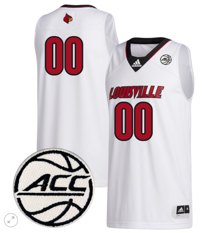 Custom Louisville Cardinals Jersey College Basketball Stiched White