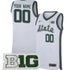 Custom Michigan State Spartans Jersey College Basketball Stiched White Alternate