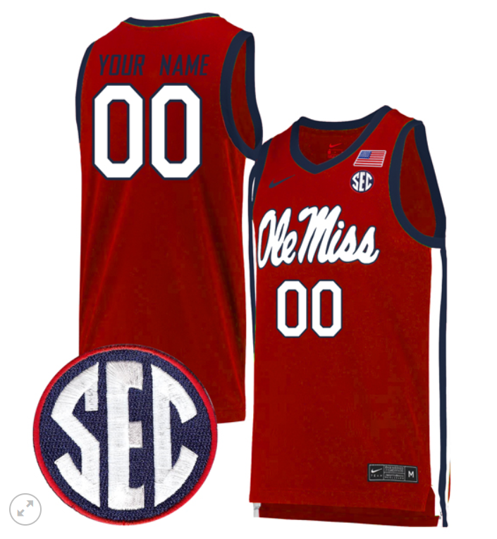 Custom Ole Miss Rebels Jersey College Basketball Stiched Game - Image 2