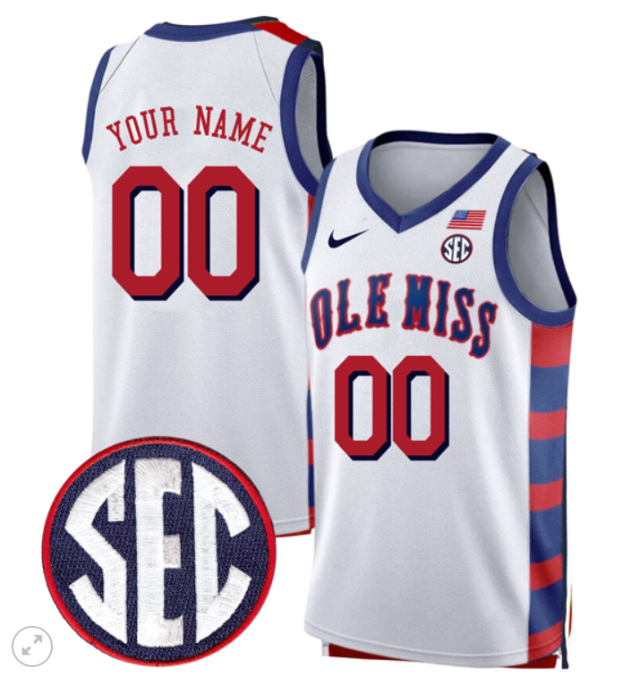 Custom Ole Miss Rebels Jersey College Basketball Stiched Game - Image 5