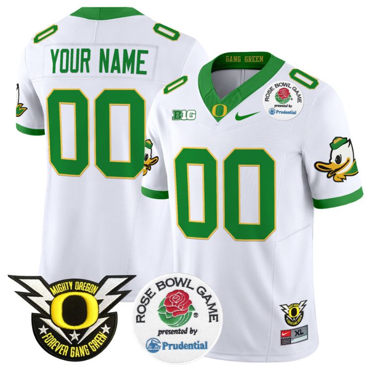 Custom Oregon Ducks Jersey 2025 Rose Bowl Vapor Football Alternate - Image 3